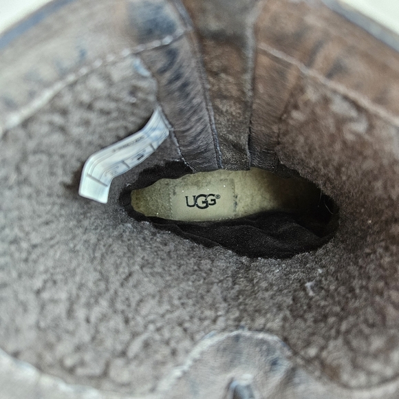 UGG Joely Wedge Side Zip Waterproof Women's Gray Wedge Boots 7.5 - Picture 10 of 16